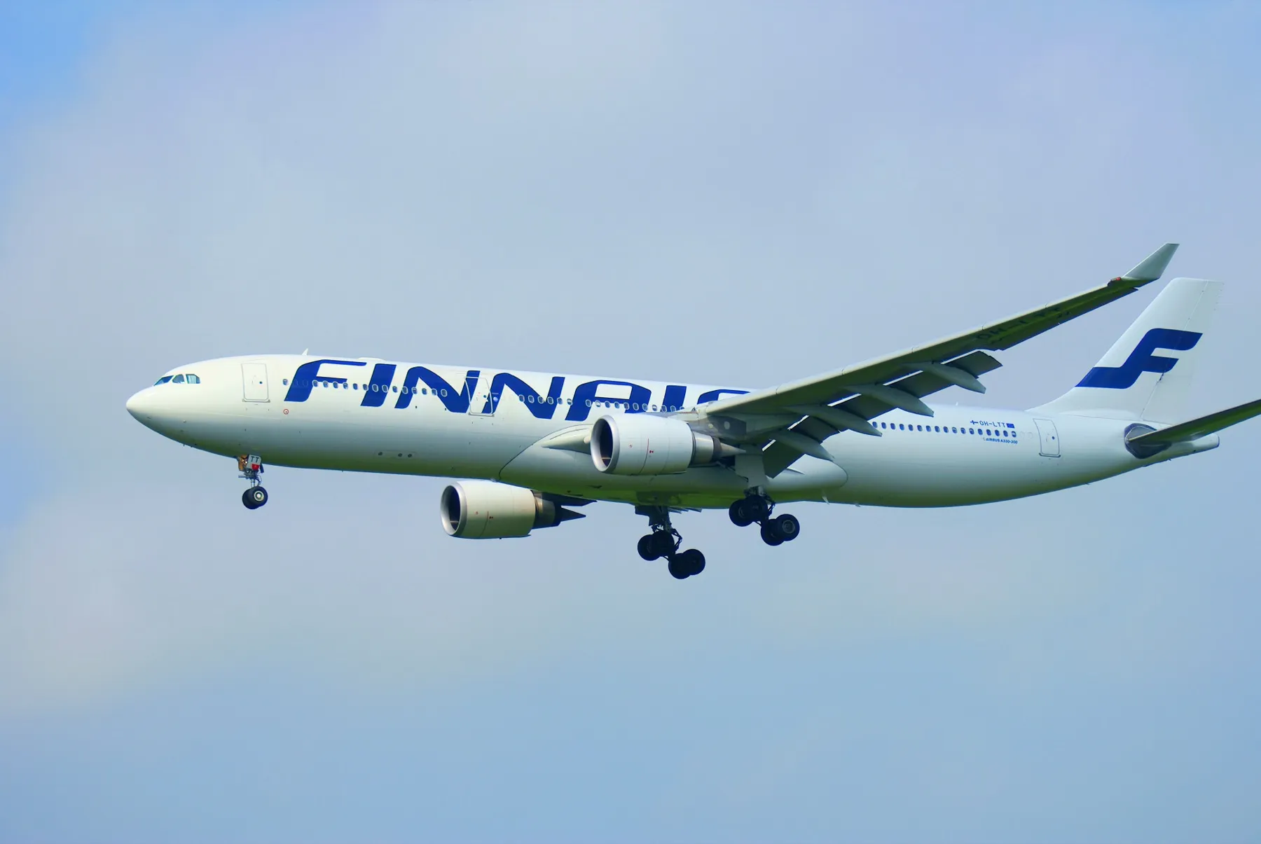 Finair Airbus A330-300 on landing approach